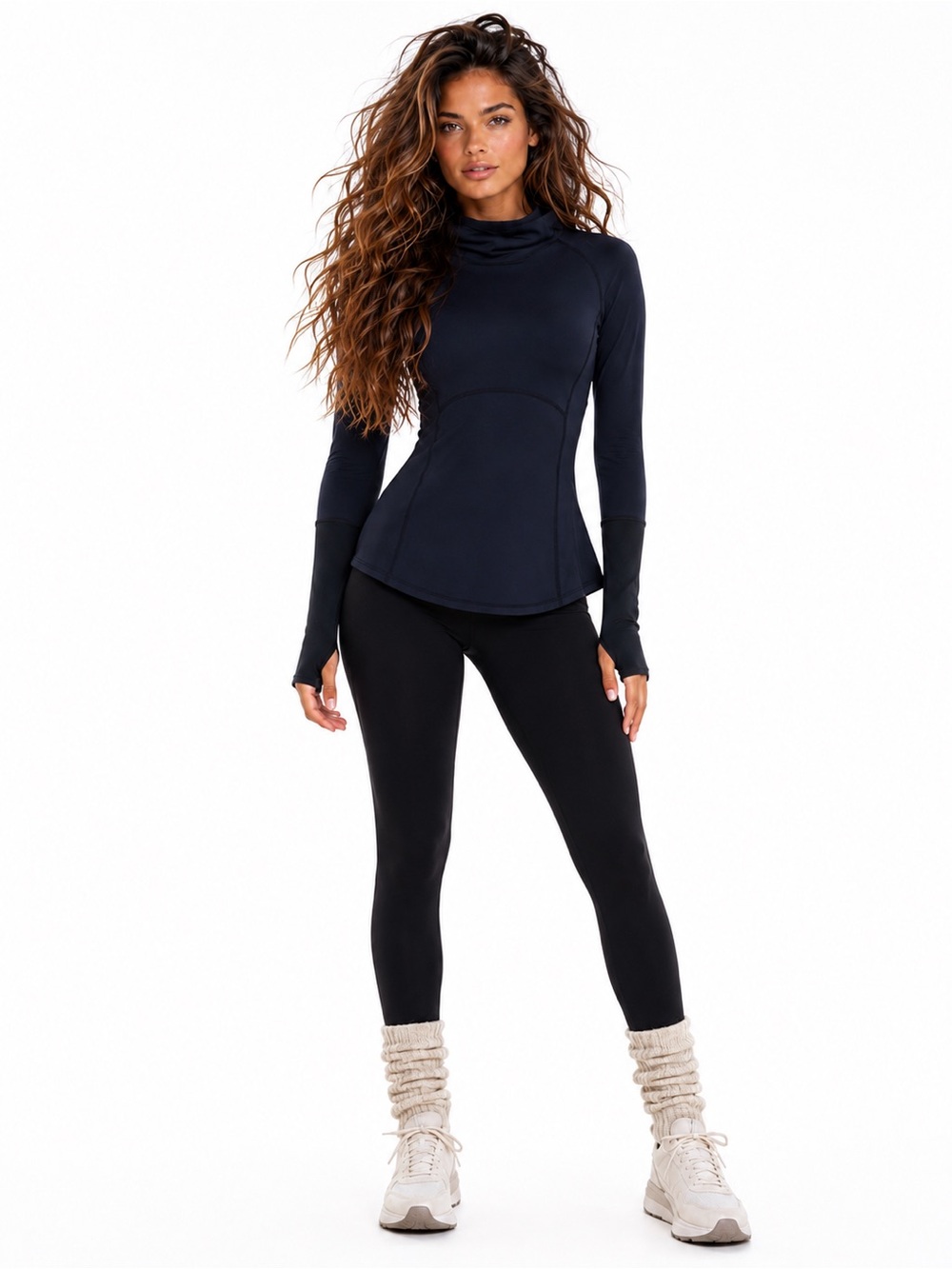 Lululemon – Shape Up Pullover Nulu Hoodie – Midnight Navy/Black – Sz. 10